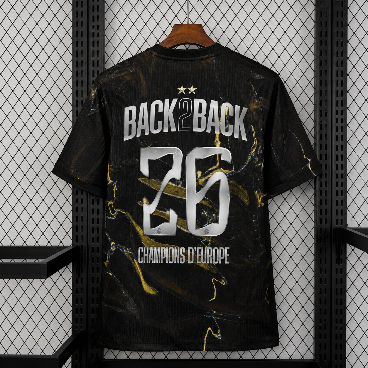 MAILLOT PSG NIGHT STADIUM BACK2BACK 26 AVEC LES 2 ÉTOILES